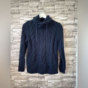 L.L Bean || Women's Double L Size XS PETITE Mixed-Cable Sweater Funnelneck